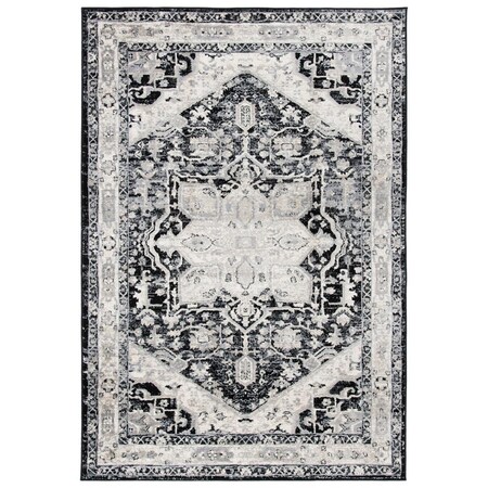 Safavieh 8 x 10 ft. Brentwood Transitional Power Loomed Rectangle Rug Black & Ivory BNT852Z-8
